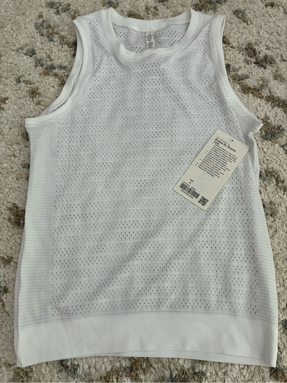 lululemon athletica White Perforated Tank Top